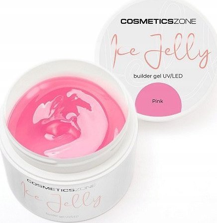 Cosmetics Zone Żel do przedłużania paznokci UV LED galaretka ICE JELLY przezroczysty róż - Pink 5ml