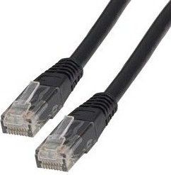 Lynx CS Patchcord, Cat5E, UTP, 0.25m, czarny (PK-UTP5E-0025-BLK)