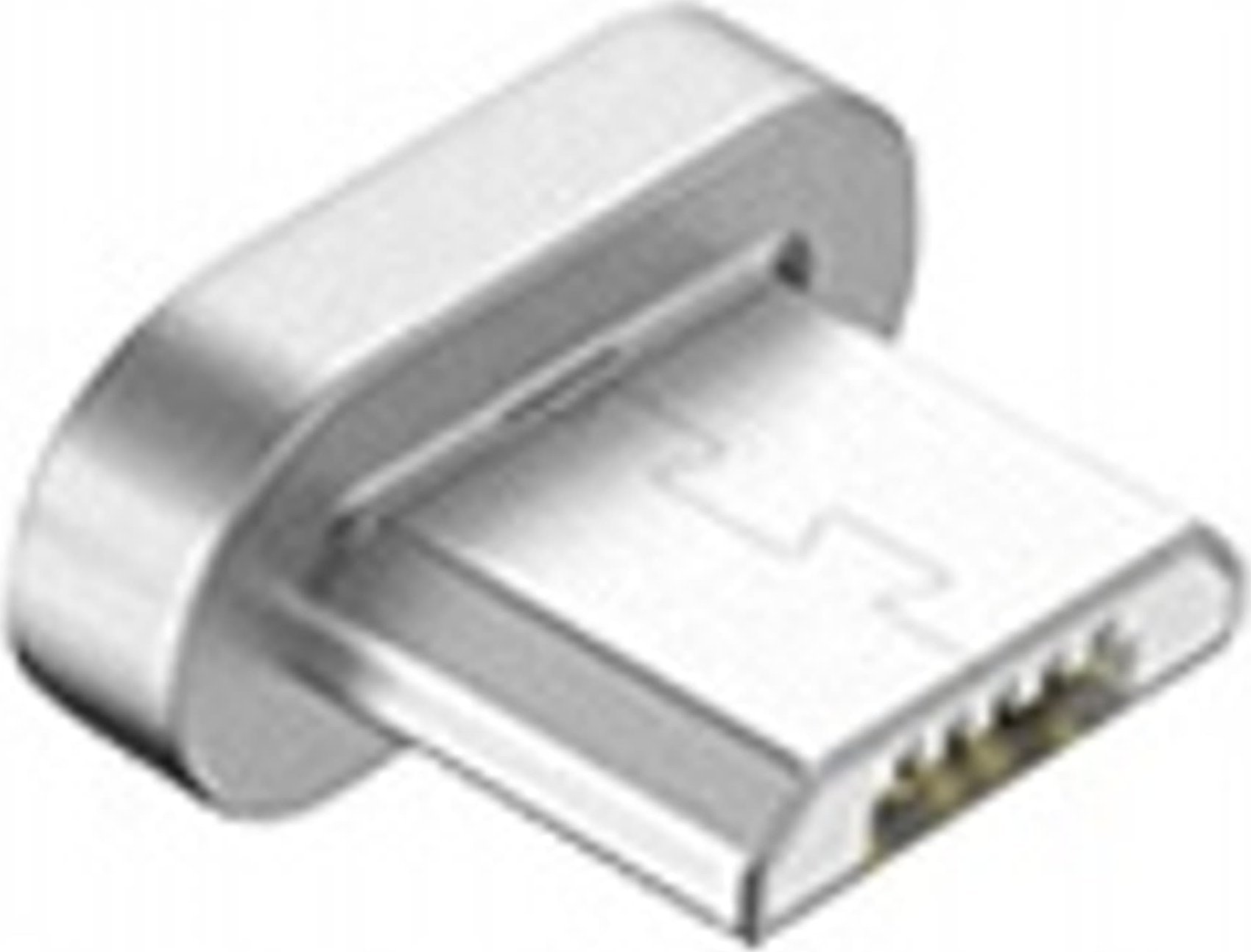 Adapter USB Libox LB0155 microUSB - magnetyczne Srebrny (LB0155)