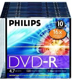 Philips DVD-R 4.7 GB 16x 10 sztuk (JAB-2793756)
