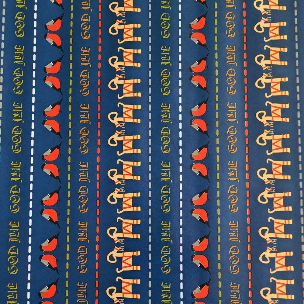 Papier granatowy renifery do pakowania 57cmx2m 2m226