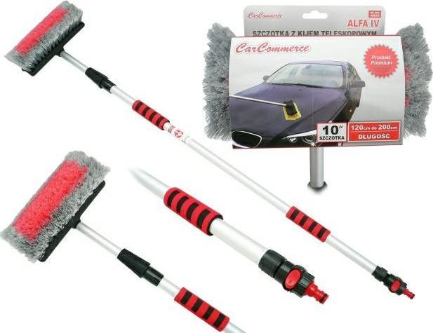 Carcommerce SZCZOTKA Z KIJEM TELESKOPOWYM 120-200cm -ALFA IV
