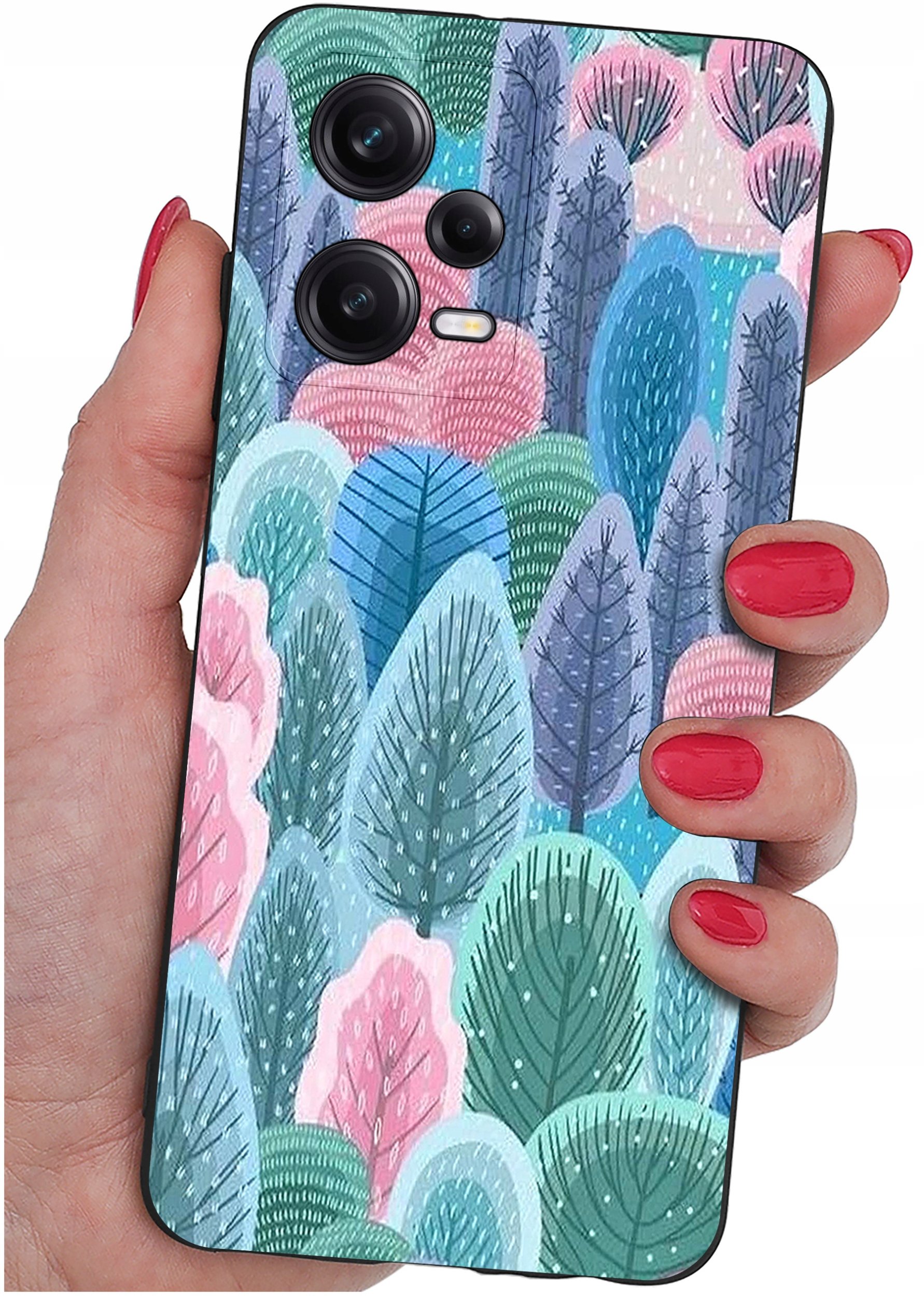 ETUI do Xiaomi Redmi Note 12 5G |Poco X5 5G | WZORY | SILIKONOWE MATT SZKŁO