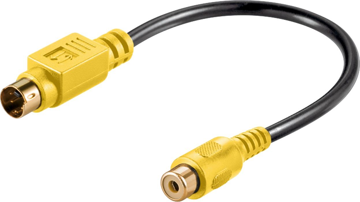 Adapter AV Goobay DIN 4-pin - RCA (Cinch) żółty (60845)