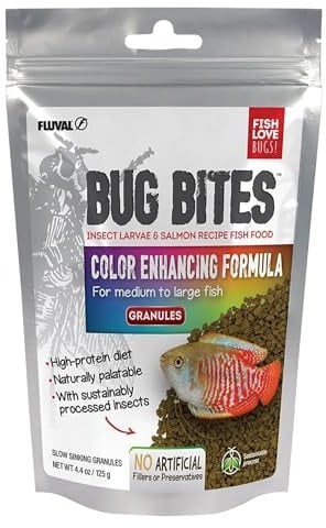 Bug Bites Color Enhancing Granules, pokarm wybarwiaj�cy, M/L, granulat, 125g