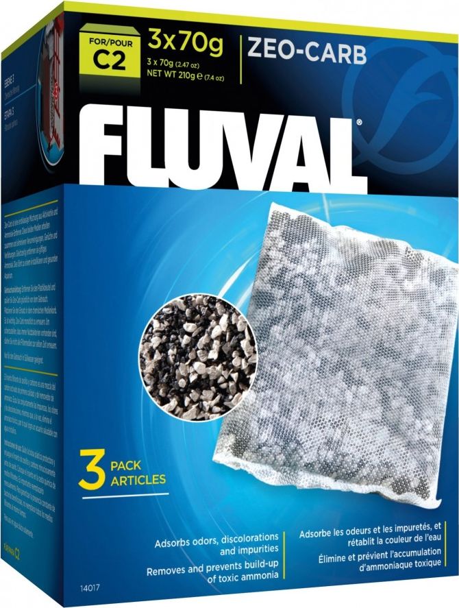 Fluval Wkład węglowy Zeo-Carb do filtra C2, 3x70g