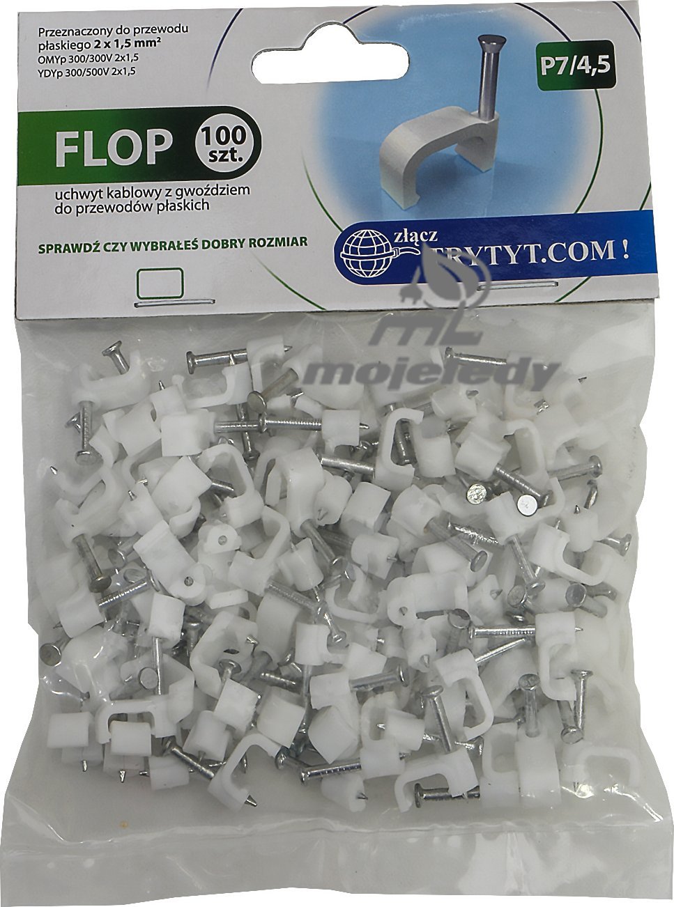 Baks Uchwyt kabla płaskiego UGP 7/4,5 100 szt. 2x1,5