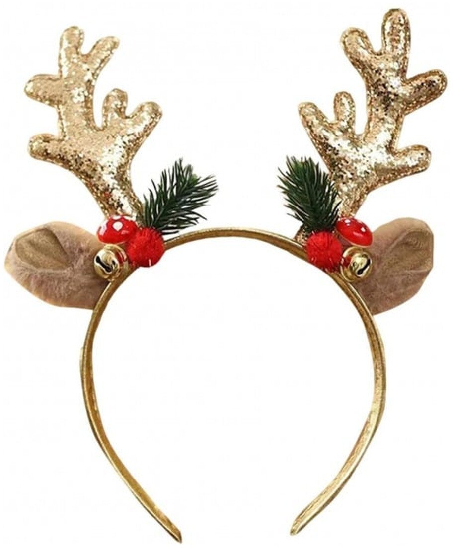 eCarla Opaska do włosów Świąteczna z uszkami i rogami renifera