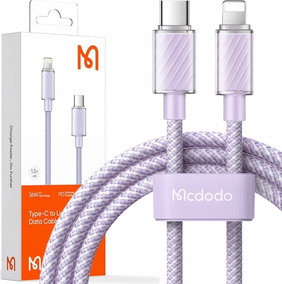 Kabel USB Mcdodo USB-C - Lightning 2 m Fioletowy (CA-3665)