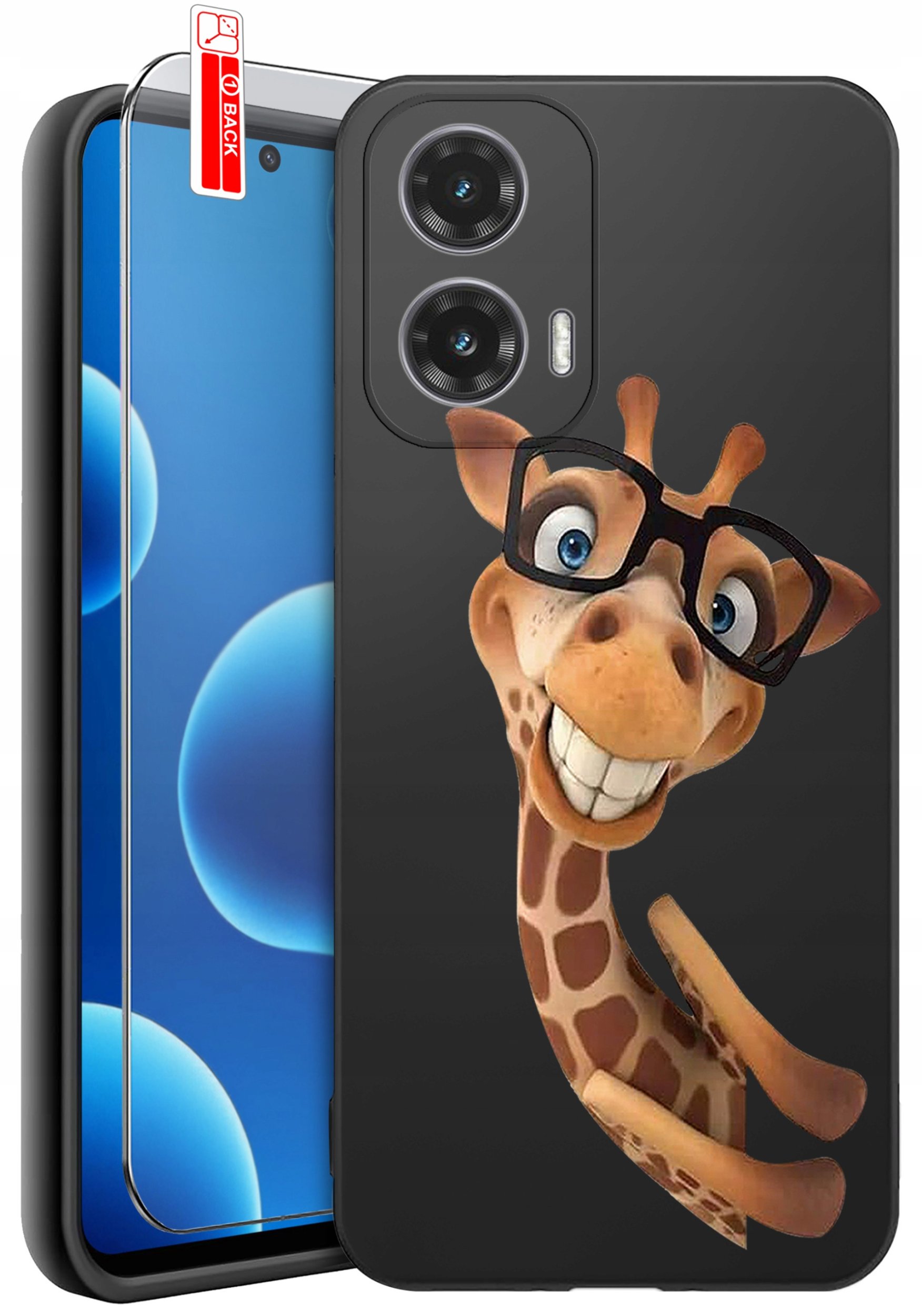 ETUI do Motorola Moto G45 5G | WZORY | SILIKONOWE MATT CASE + SZKŁO 9H