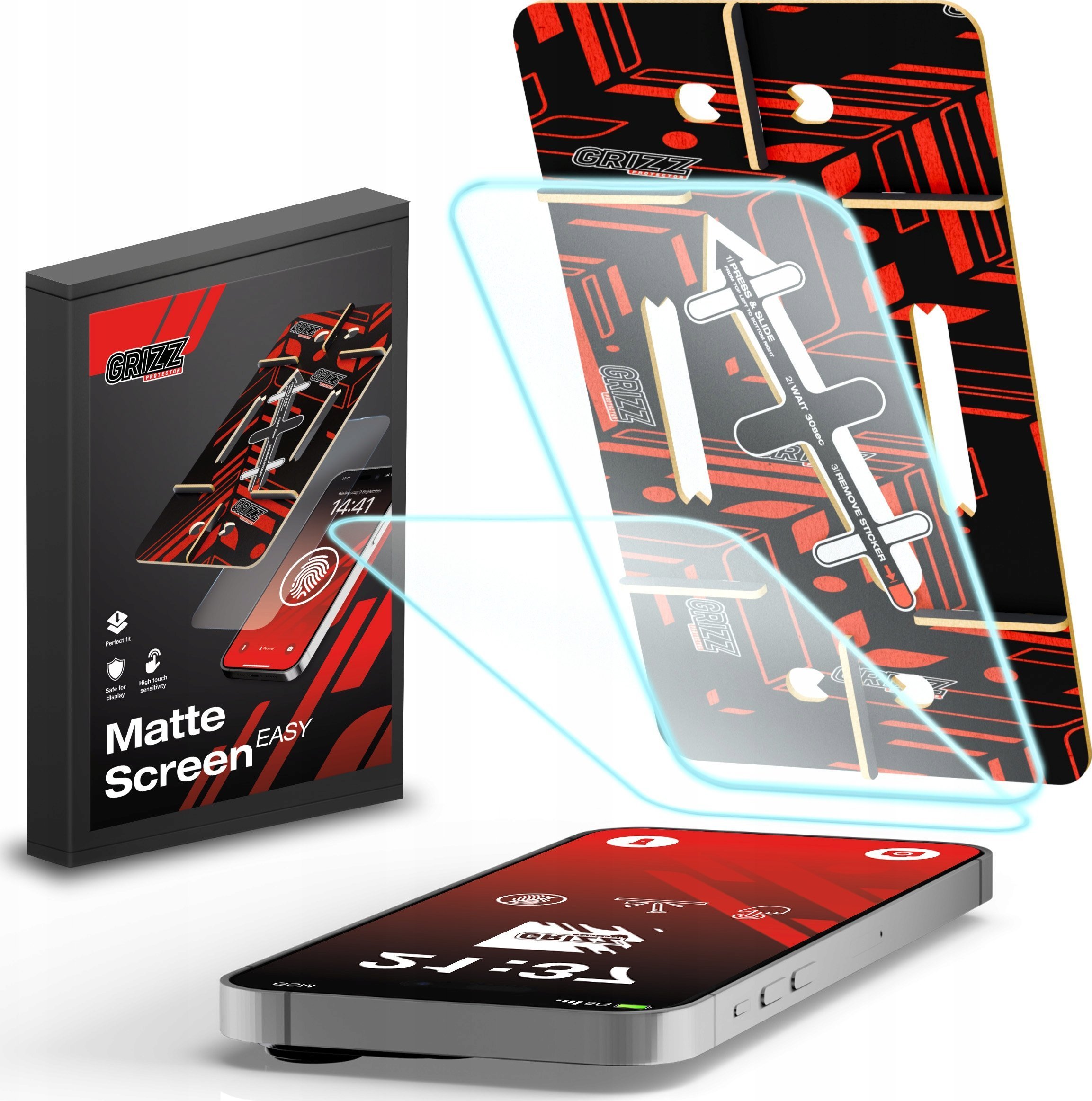 GrizzGlass Folia matowa MatteScreen Easy do Apple iPhone 15 Pro Max [2 PACK]