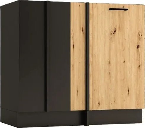 Stolkar Szafka kuchenna narożna ANIKA DNP90 P/L grafitowa/dąb artisan STOLKAR