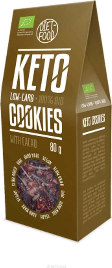 Diet Food Diet Food Bio ciasteczka keto z kakao 80g
