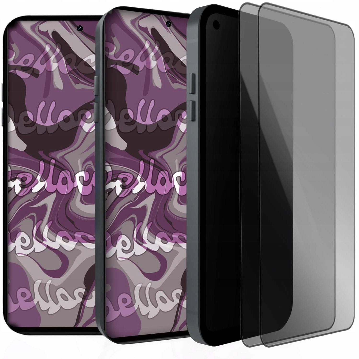 2-PAK Szkło Hartowane Do Motorola Edge 40 Neo Antispy (Curved, 9H, 5D)