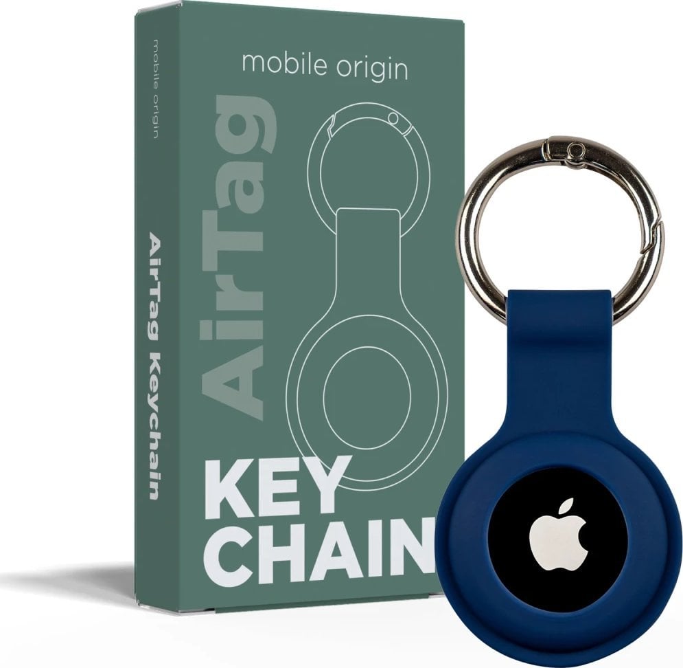 Mobile Origin AirTag KeyChain, blue