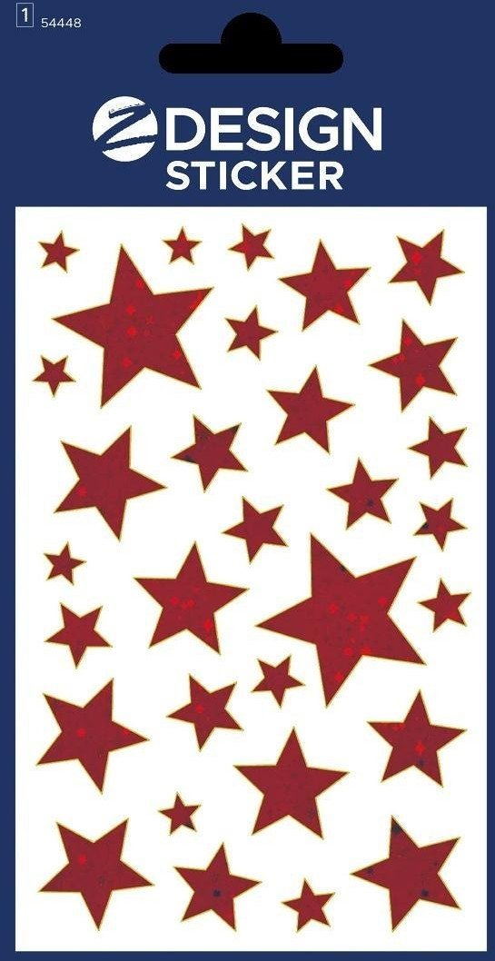 Naklejki foliowe - czerwone gwiazdy