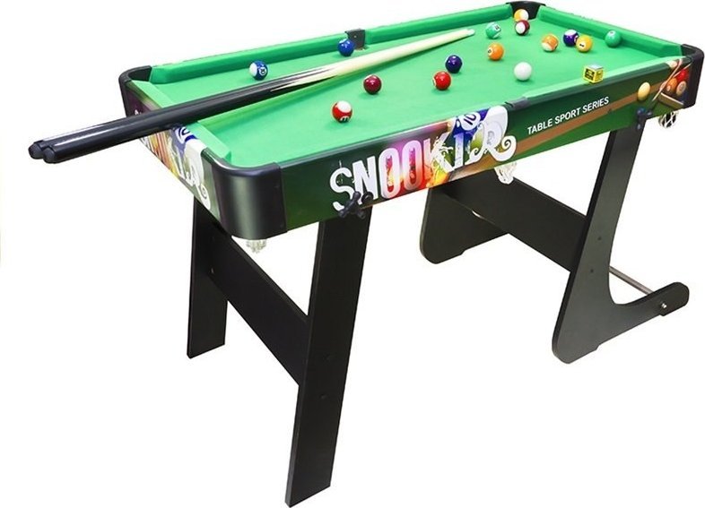 LeanToys Duży Drewniany Składany Stół Bilardowy Gra + Bile