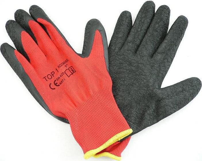 Carcommerce RĘKAWICE POWLEKANE - czerwono czarne