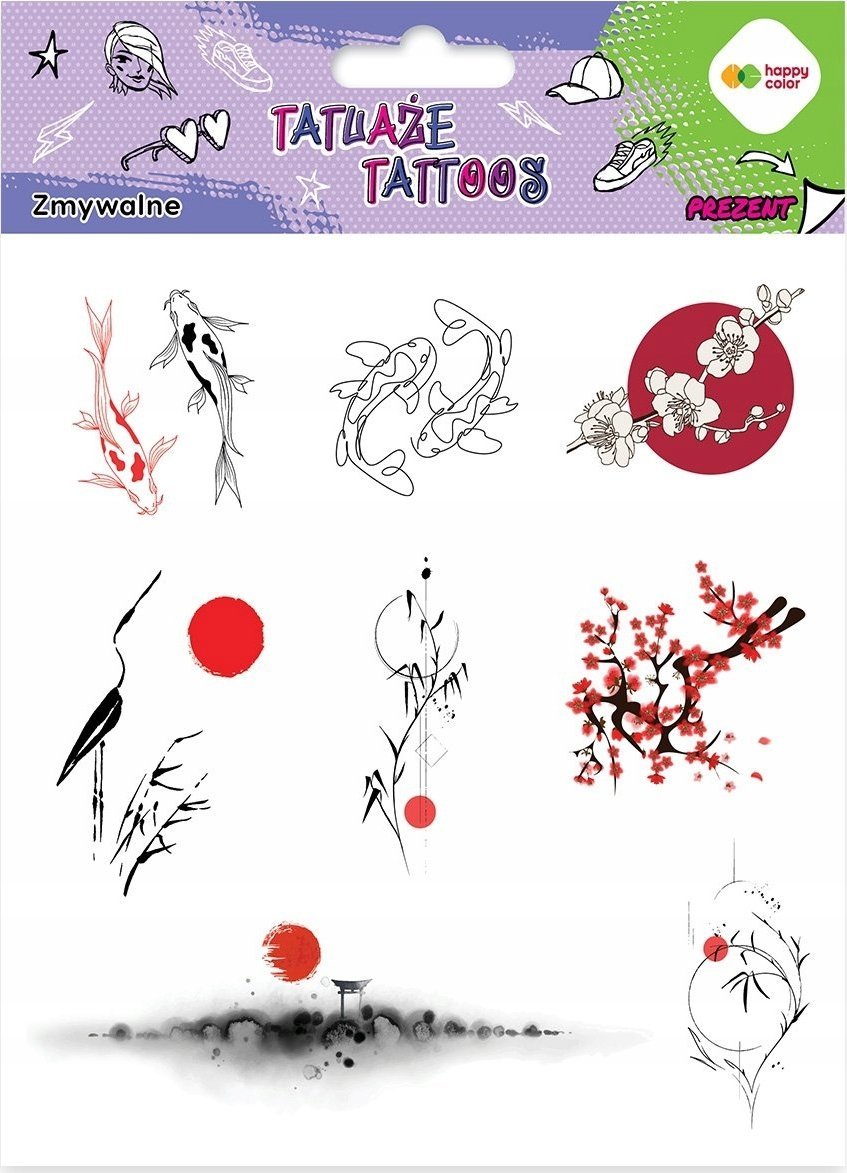 BaByliss Tatuaże zmywalne Japanese HAPPY COLOR