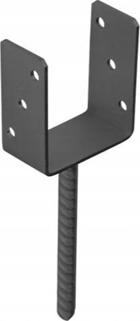 Domax Podstawa słupa kotwa do wmurowania antracyt 101x120x60 mm