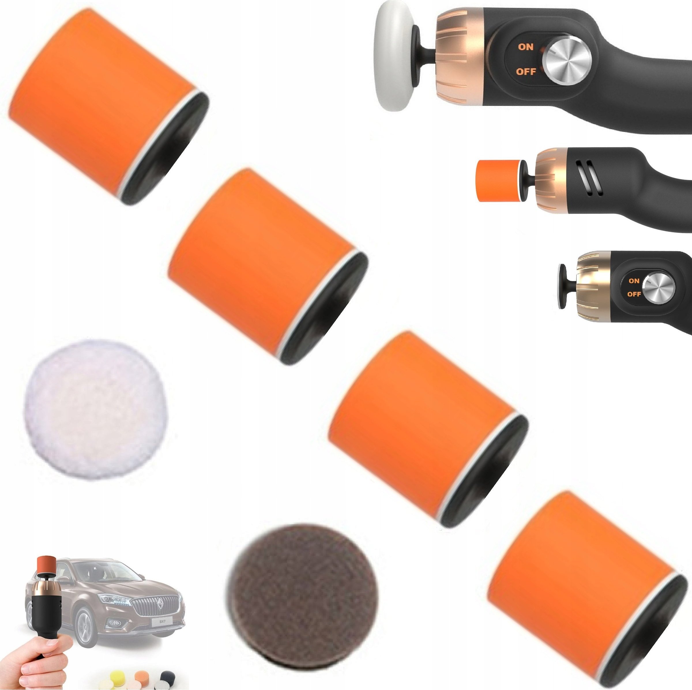 iLogic DEDYKOWANE Akcesoria MINI POLERKA 4x GĄBKA 1x FILC