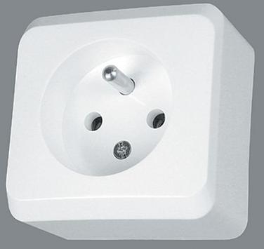 Schneider Electric Gniazdo 1-krotne z/u 16A IP20 białe GWN-130P - WDE001030