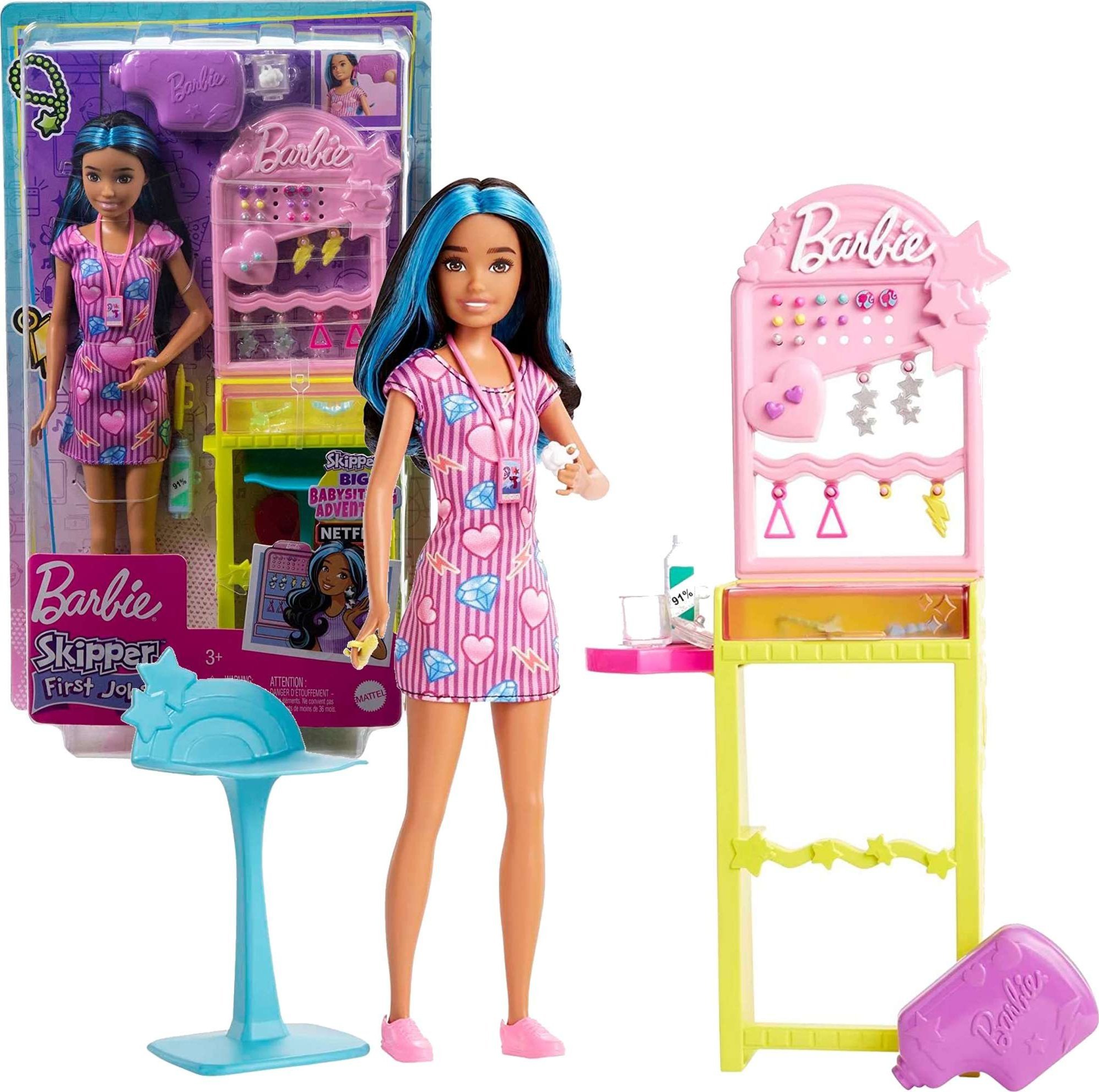 Lalka Barbie Mattel Fashionistas Skipper Pierwsza praca HKD78