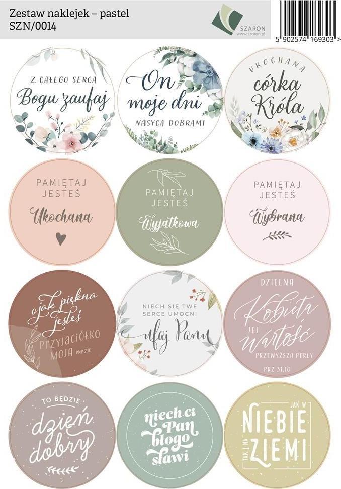 Szaron Zestaw naklejek - pastel
