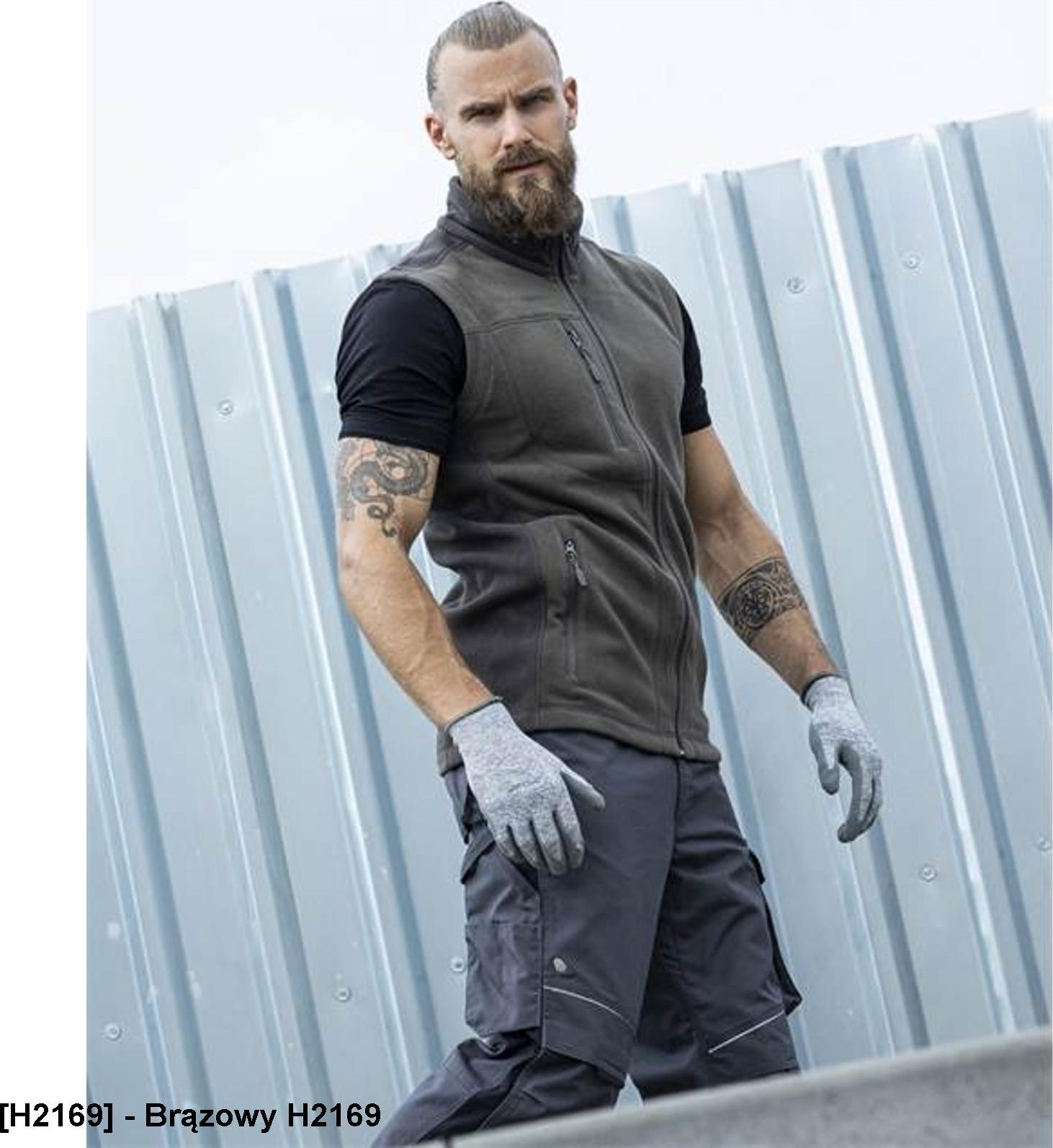 Ardon ARDON MARTIN - kamizelka męska polarowa - Brązowy H2169 XL