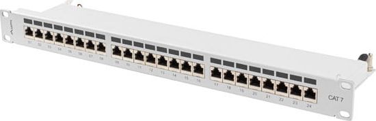 Lanberg Patch panel 1U 19" 24x RJ-45 Kat.7 Szary (PPS7-1024-S)