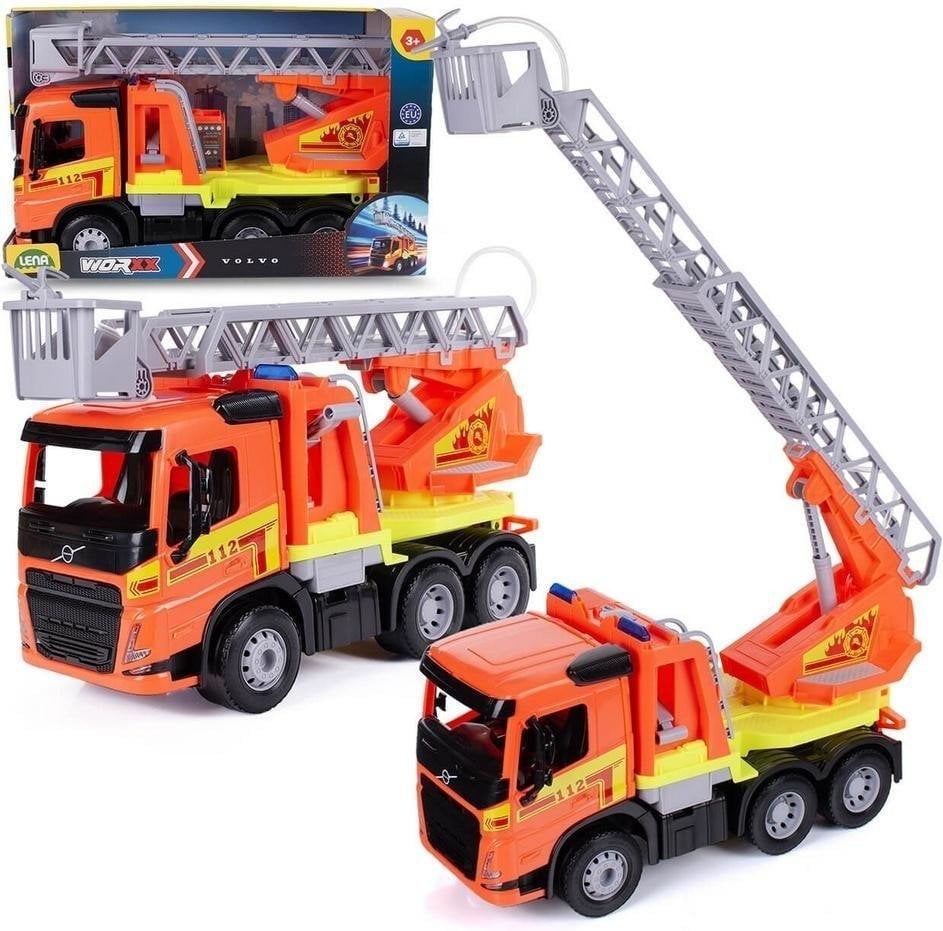 Lena Pojazd Straż pożarna Worxx z drabiną Volvo FMX w pudełku
