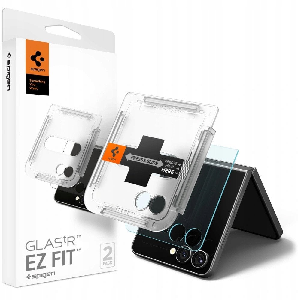 Spigen Glas.TR ”EZ FIT” HD do Samsung Galaxy Z Flip 7 przezroczysty - 2 szt.