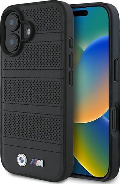 BMW BMW BMHMP16S23PUSPK iPhone 16 6.1" czarny/black hardcase M Perforated And Stitched Line MagSafe