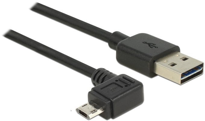 Kabel USB Delock USB-A - micro-B 1 m Czarny (83846)
