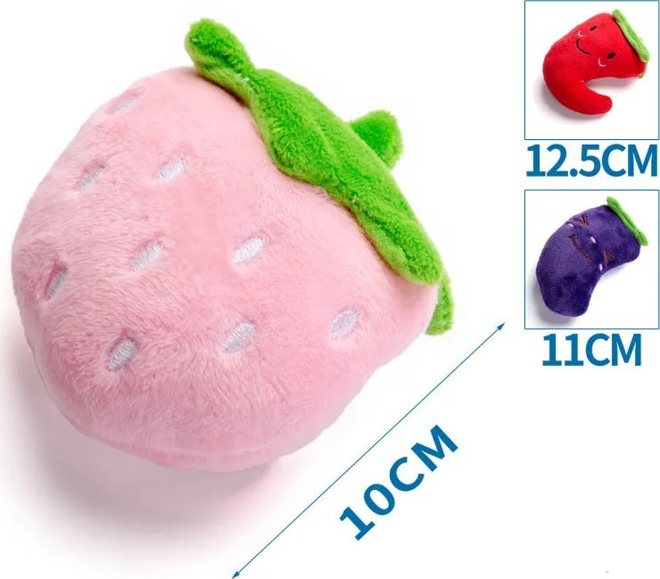 Nobleza Pluszowa zabawka chilli, truskawka, bakłażan Pluszowa zabawka chilli, truskawka, bakłażan