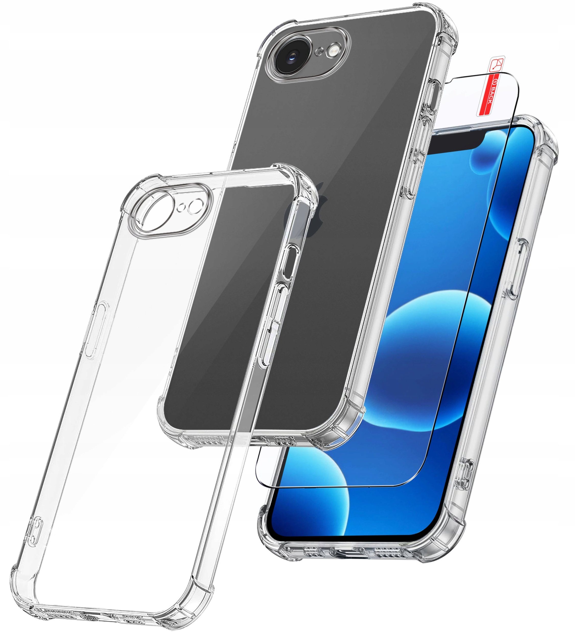 Etui do iPhone 16e PANCERNE CASE SILICON GUMOWE SLIM + SZKŁO 9H