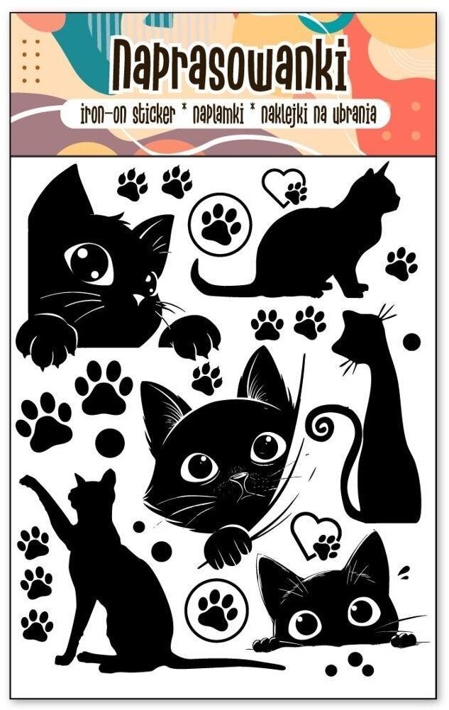 Naprasowanki Termo Naklejki na Ubrania Koty