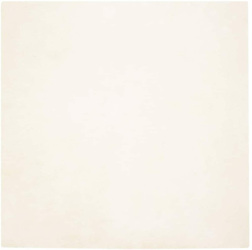 vidaXL Dywan z sztucznego futra królika Biały 200 x 200 cm Poliester