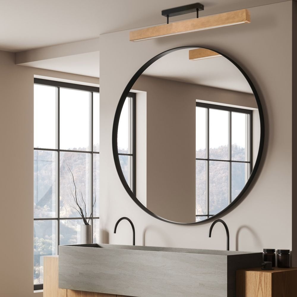 TK Lighting Teo 6619 plafon lampa sufitowa 1x36W LED 3000K sosna/czarny