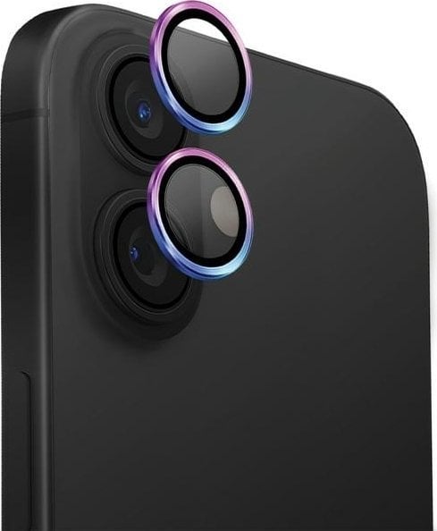 Uniq UNIQ Optix Aluminium Camera Lens Protector iPhone 16 6.1" / 16 Plus 6.7" iridescent szkło na obiektyw aparatu z aplikatorem