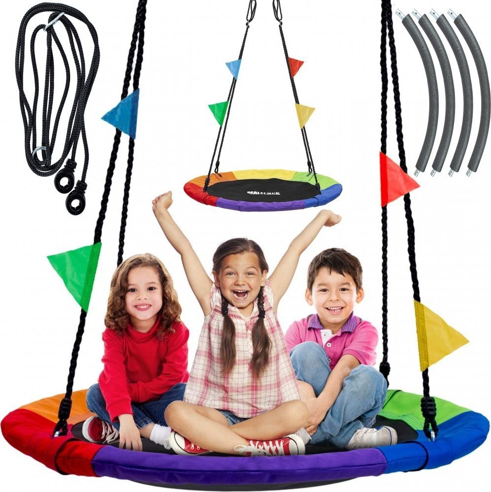 Huśtawka MalTrack Huśtawka Linkowa Bocianie Gniazdo Kolorowa 100 cm