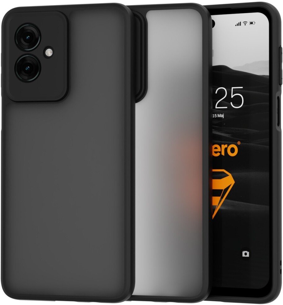 SUPERO Etui matowe Magmat do Motorola Moto G55, czarne + szkło