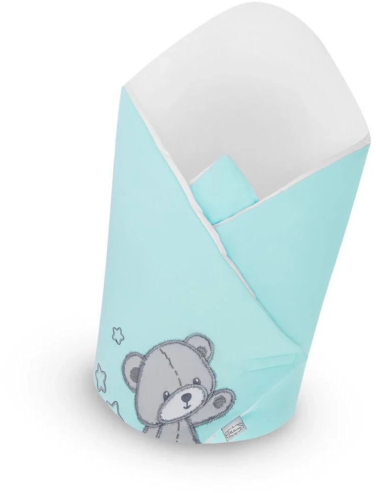 Rożek bawełniany Teddy Bear turkus Belisima Baby