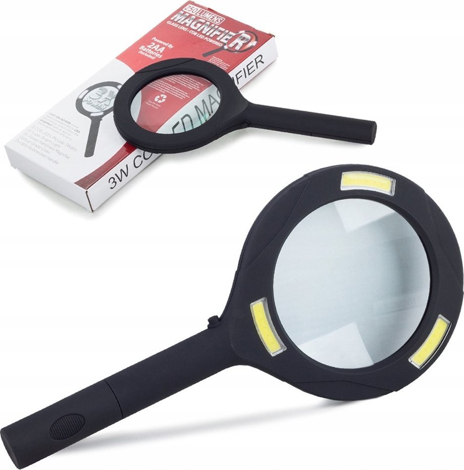 Verk LUPA RĘCZNA DO CZYTANIA 3X DIODY SMD SZKŁO