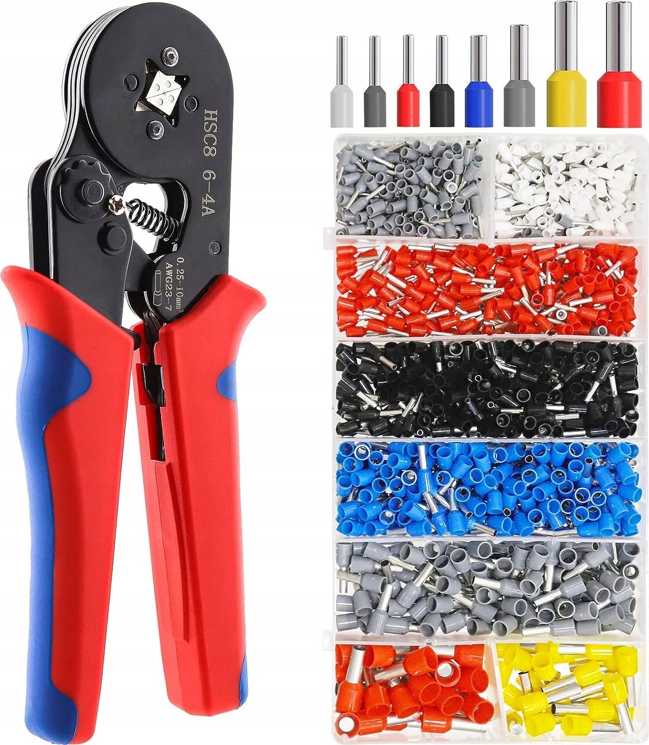 Korbi ZACISKARKA PRASKA SZCZYPCE DO KONEKTORÓW KOŃCÓWEK 1200 TULEJEK