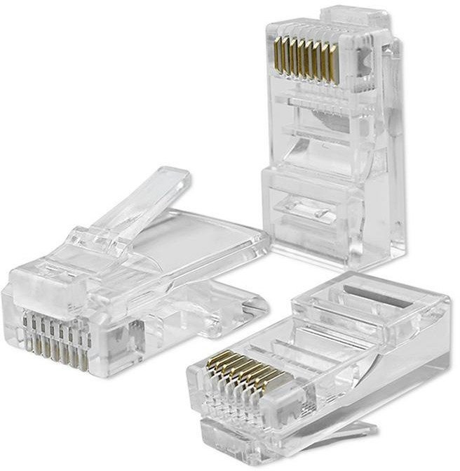 Wtyk QOLTEC złącze modularne RJ45 | CAT6 | UTP | Pozłacane styki | 10 sztuk