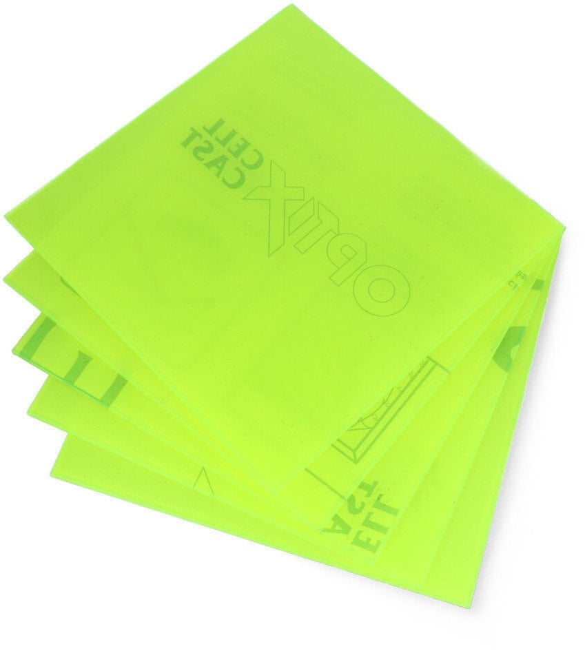 Plexi fluo żółta wylewana - 3mm - 200x200mm - 5szt.}