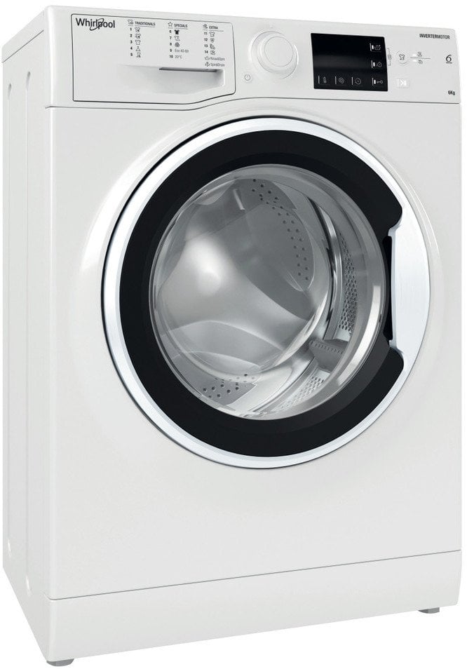 Whirlpool Washing machine | WRBSB 6249 W EU | Energy efficiency class C | Front loading | Washing capacity 6 kg | 1200 RPM | Depth 43 cm | Width 60 cm