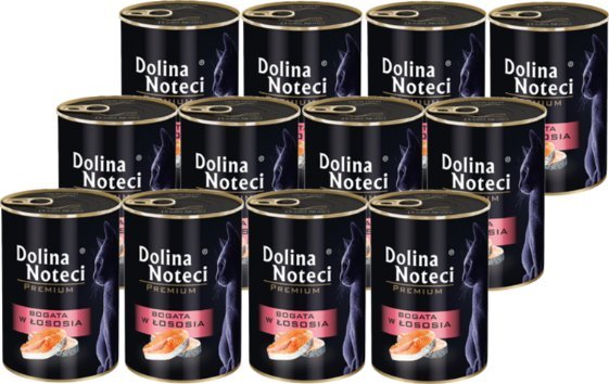 Dolina Noteci Dolina Noteci Premium Kot Bogata w łososia puszka 12x400g