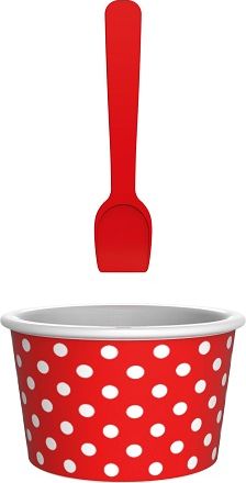 Zak!designs Zak! - Miseczka na lody, czerwono-biała
